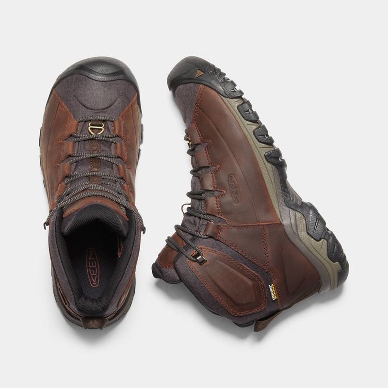 Keen Targhee Lace Waterproof - Erkek Trekking Bot - Kahverengi - Türkiye (726193YHN)